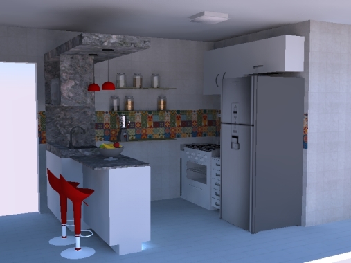 Cozinha Residencial Retrô