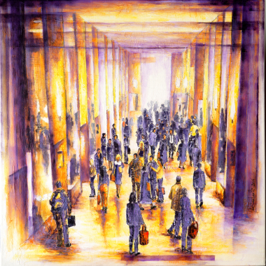 Toile Acrylique H80 L80 "Galerie des Reflets" Pièce unique.....