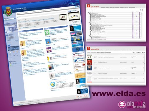 Portal institucional de la ciudad de Elda.
Autogestionable a través nuestro gestor de contenidos.