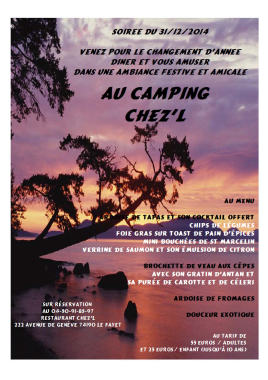 exemple d'affiche pour un restaurant en haute savoie