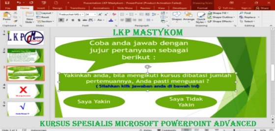 Kursus Spesialis Microsoft PowerPoint Basic-Middle-Advanced Sistem Private Dijamin Sampai Ahli