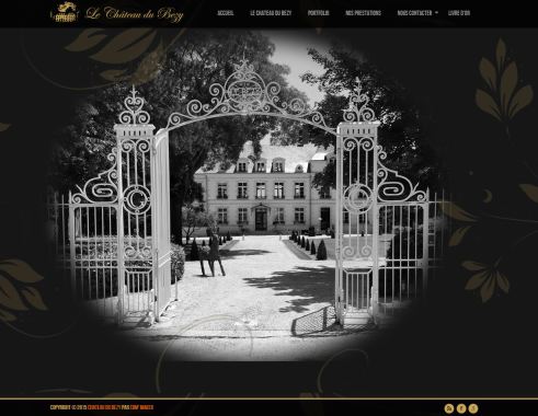 Réalisation du site internet www.chateau-du-bezy.com location de salle pour mariages & seminaires près d'Orléans par Com' Maker - www.com-maker.fr