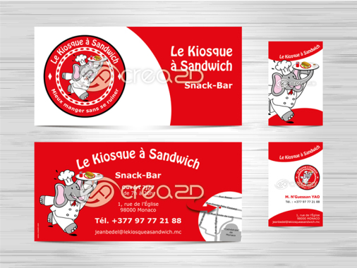 Flyer et carte de visite pour un Snack-Bar - InDesign