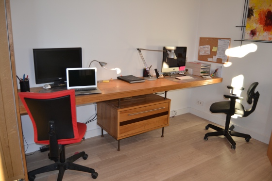 Bureau contemporain  - Chêne / wengué