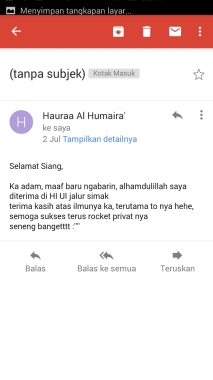 Berhasil masuk UI jalur simak