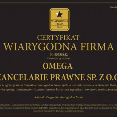 Omega Kancelarie Prawne Sp.Z O.O.