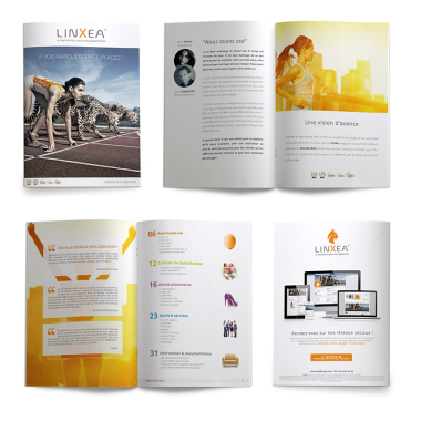 Réalisation d'une brochure de présentation et d'aide à la vente pour LinXea - Paris