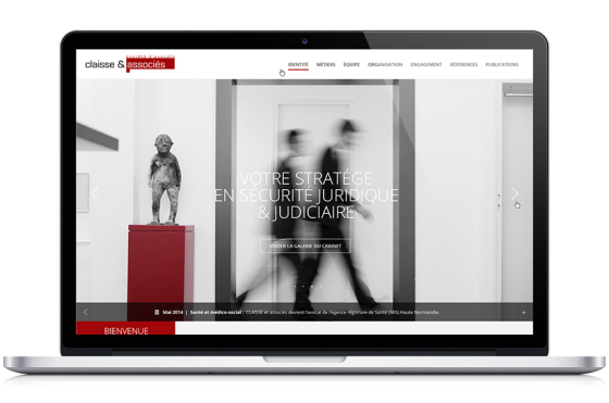 Création du web design du cabinet d'avocat Claisse & associés - Paris