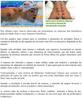 Ventosaterapia para praticantes de atividade física