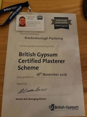British gypsum certified.