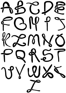 Typographie " lacet "