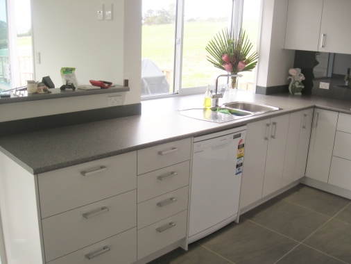 Painted kitchen with granite tops