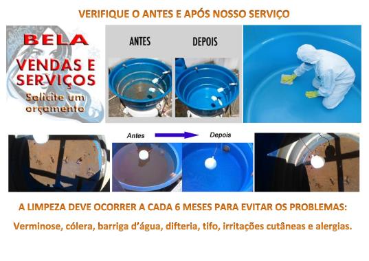 Limpeza e Higienização da caixa d'água.