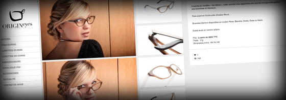 Création du site vitrine du créateur de lunette Origineyes
