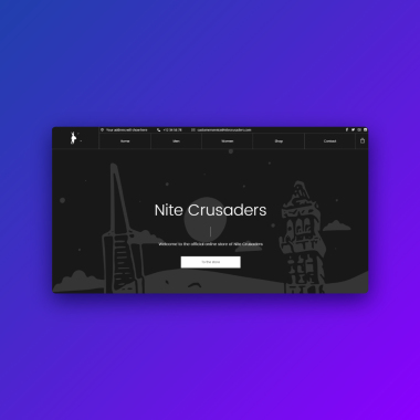 Nite Crusaders online shop design