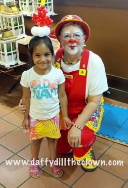 One of Daffy Dill's little fans who comes out to see me at Special Events. 