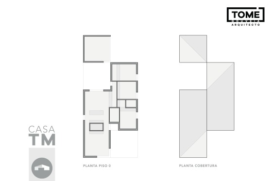 Casa TM - Planta Piso 0 e Cobertura