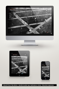 Identité visuelle et site/book responsive du collectif photoTête-Bêche
