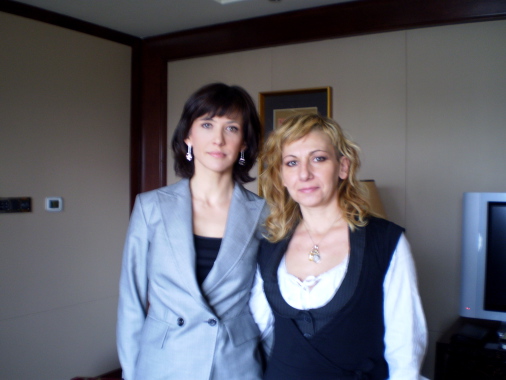 Sophie Marceau réalisation coiffure et Maquillage.