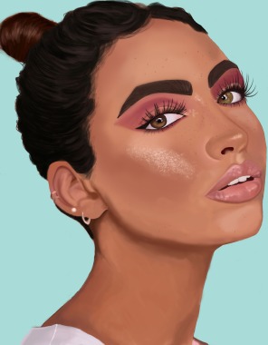Pink makeup 