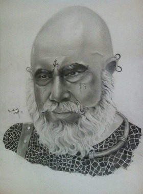 Katappa pencil sketch