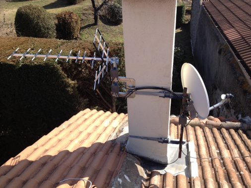 Reprise installation existante! remplacement des câbles coaxiales pose antenne neuve avec couplage antenne et parabole