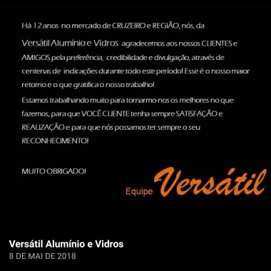 Versátil Vidros E Alumínio