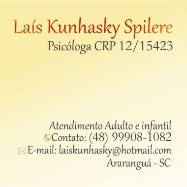 Psicóloga Laís Kunhasky Spilere