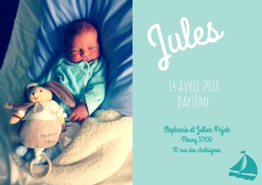 Invitation Baptême