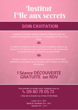 Flyer Institut de Beauté