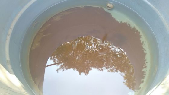 Limpeza da caixa d´água antes.