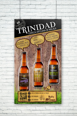 Diseño y producción de cartel para "Trinidad cerveza artesana"
Poster design & production for "Trinidad Craft Beer"