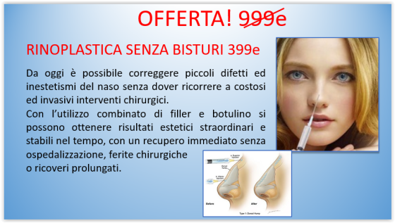 Rinoplastica senza bisturi