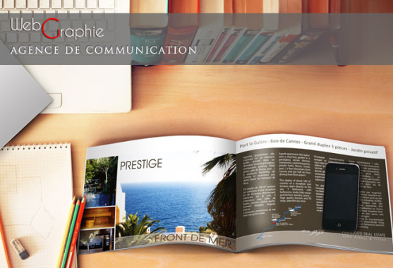 Création graphique et impression de catalogue pour une agence immobilière