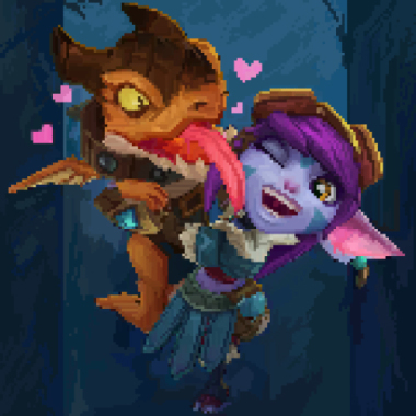 Pixel Art - Tristana e Cascudo, League Of Legends