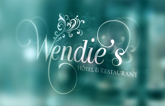 Création du logo de l'hôtel & Restaurant. Identité visuelle globale.