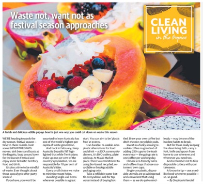Clean Living in the Tropics Weekly Column in the Suns