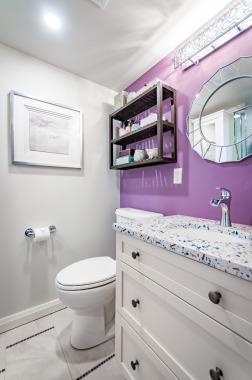 The 'Mermaid' Bathroom with a hand made custom vanity top