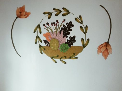 Mural realizado en cuarto.