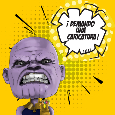 Caricatura de Thanos 
