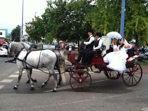 Mariage en calèche