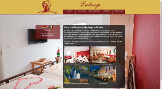 Webdesign für ein Hotel
