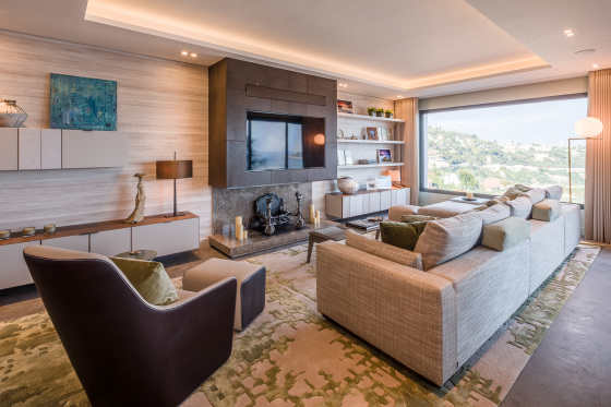 Space Planning & Interior design of open plan living room