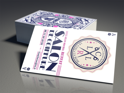 Création d'un logo et d'une carte de visite pour un salon de coiffure