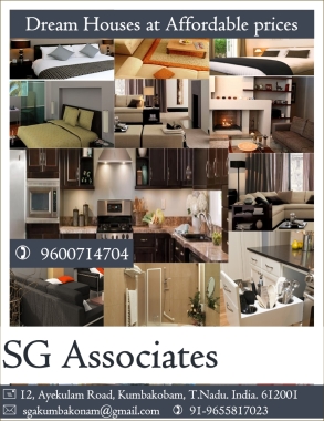 DESIGN YOUR OWN DREAMS - DREAM HOUSES AT BUDGET PRICES FROM SG ASSOCIATES BUILDERS AND DEVELOPERS KUMBAKONAM