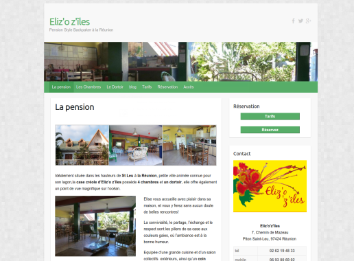 http://elizoziles.re
Pension style back-packer à la réunion