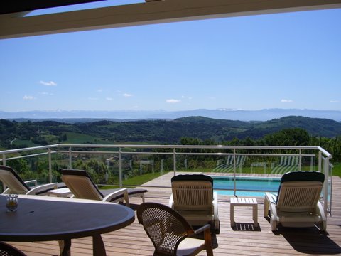 vue de la terrasse bois