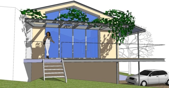 Pergola belvedere fer et bois