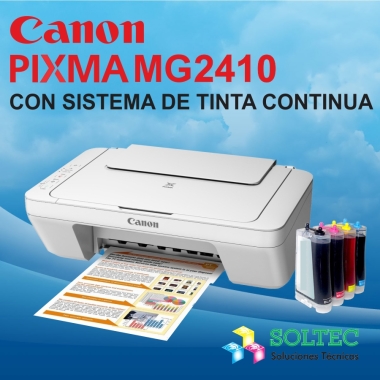 Impresora con sistema de tinta continua $ 65 mas IVA