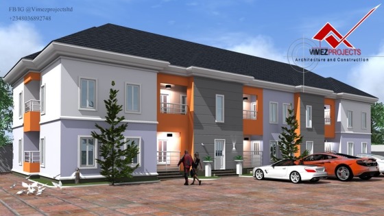 proposed two bedroom block of six flats